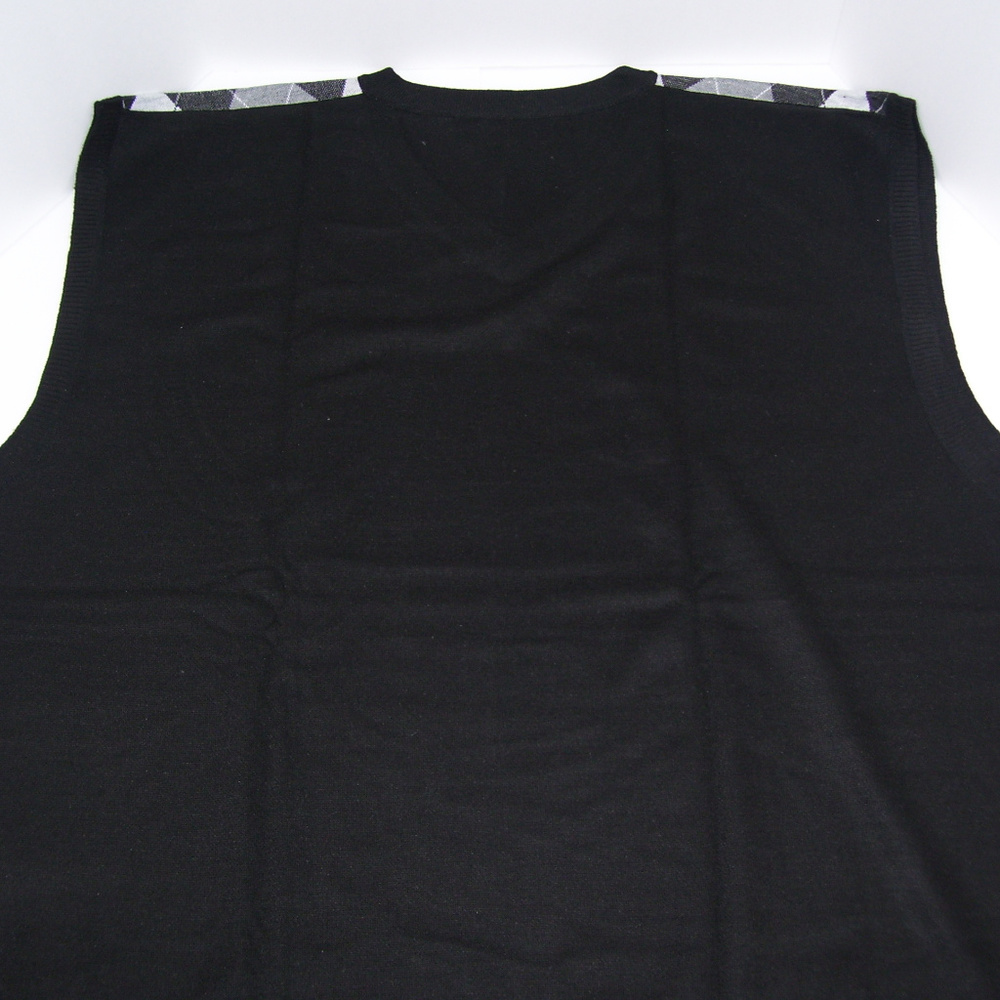 2X Mens V Neck Black Argyle Sweater Vest 2XL XXL - Picture 4 of 5
